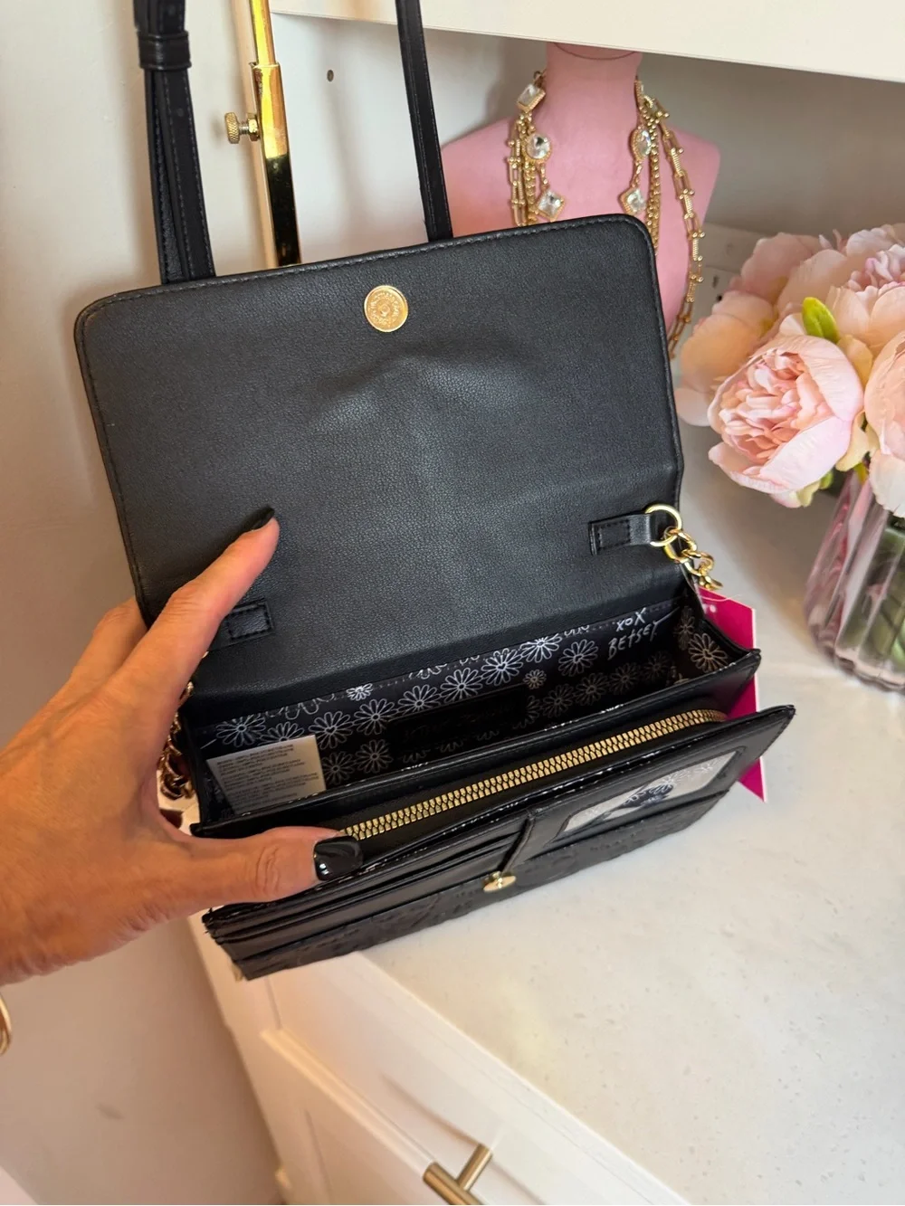 Betsey Johnson structured crossbody